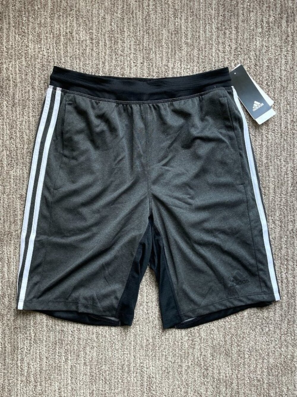 New Men's Small Adidas 4KRFT Climalite Training Shorts Gray Black